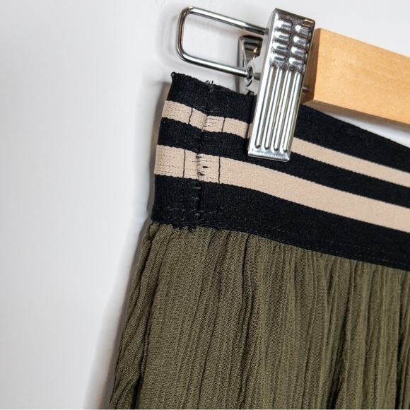 Anthropologie Dolan Womens Size XS Wide Leg Cropped Gaucho Pants Olive Green - Picture 7 of 12